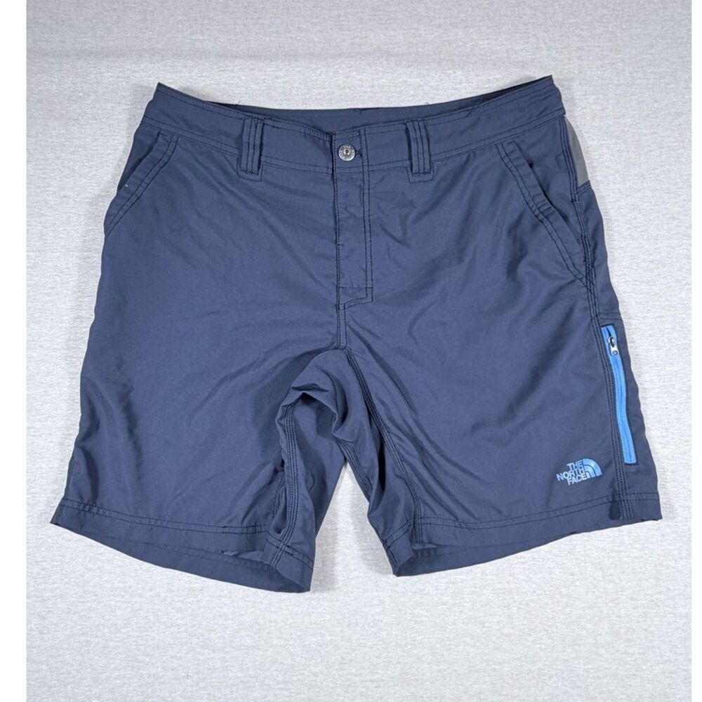 The North Face Men Size 36 Swim Trunk Board Short Navy Pull On Velcro Drawstring